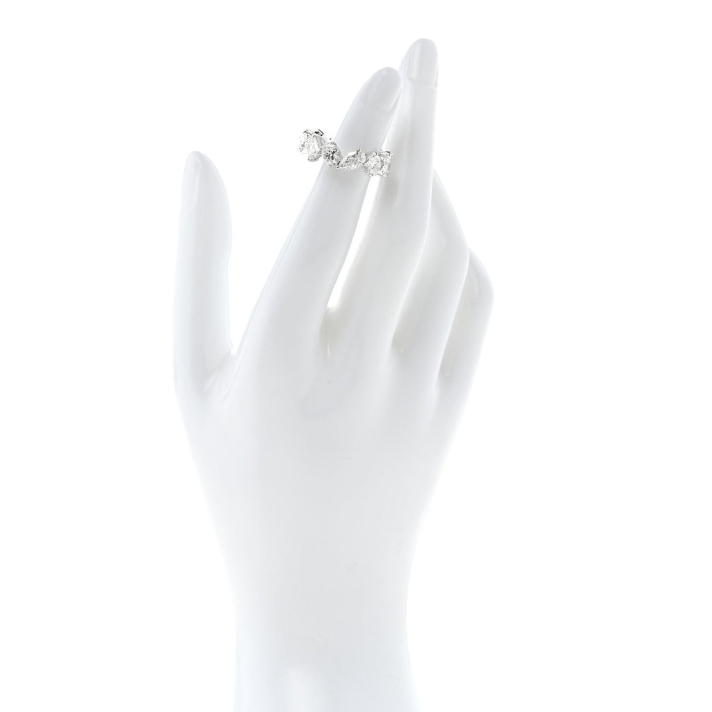 18K White Gold Diamond Multi Shape 5.90ctw Ring 53 6.25