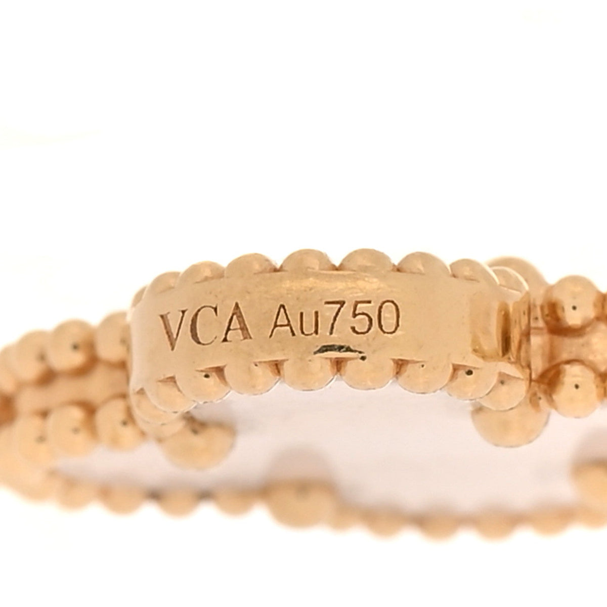 18K Yellow Gold Mother of Pearl 5 Motifs Vintage Alhambra Bracelet