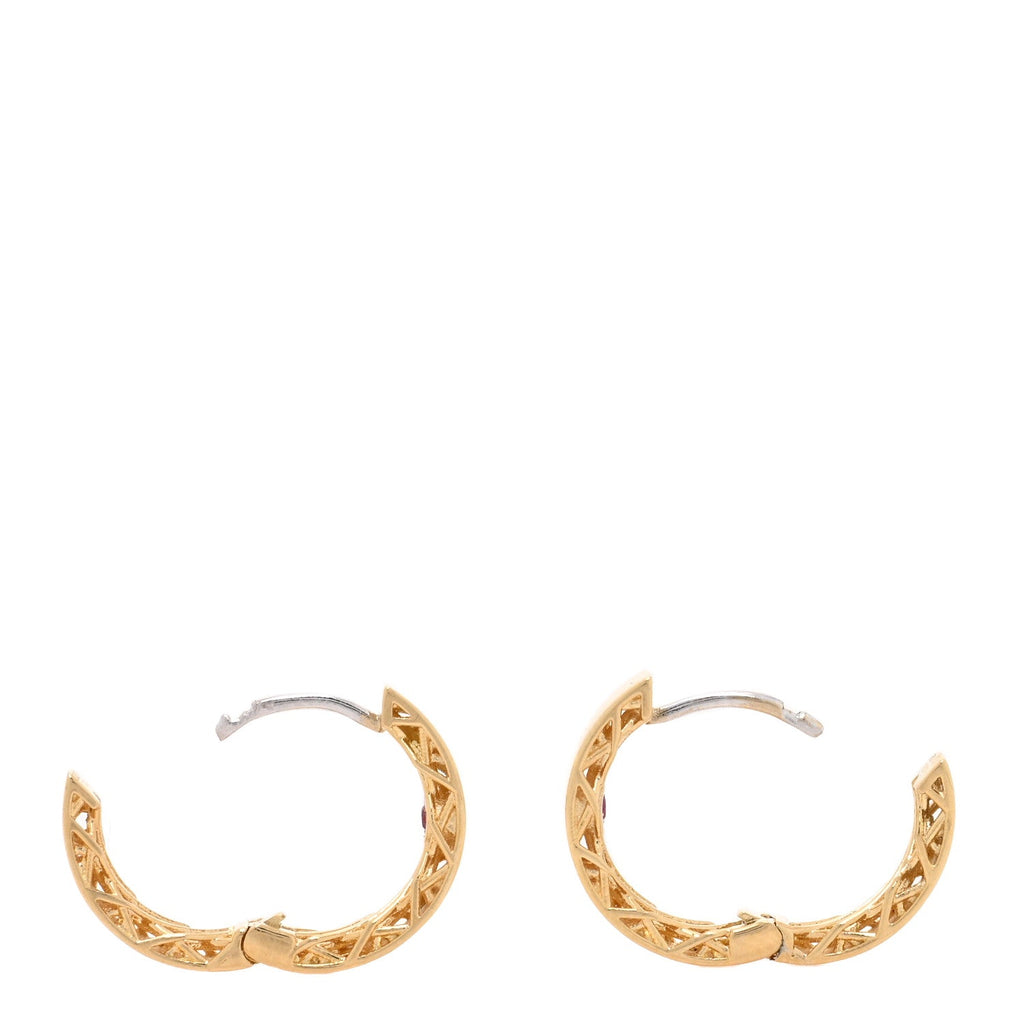 18K Yellow Gold Huggie Hoop Earrings