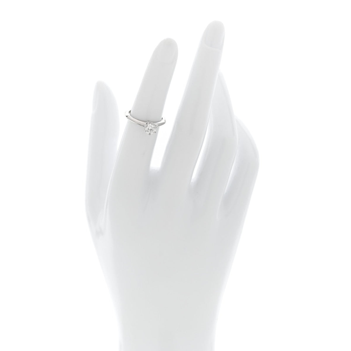 Platinum Diamond .46ct Solitaire Engagement Ring 48 4.5