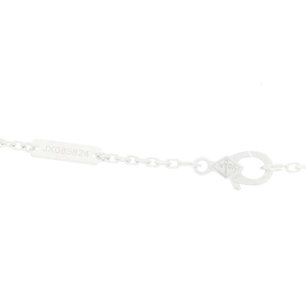 18K White Gold Diamond Two Butterfly Pendant Necklace
