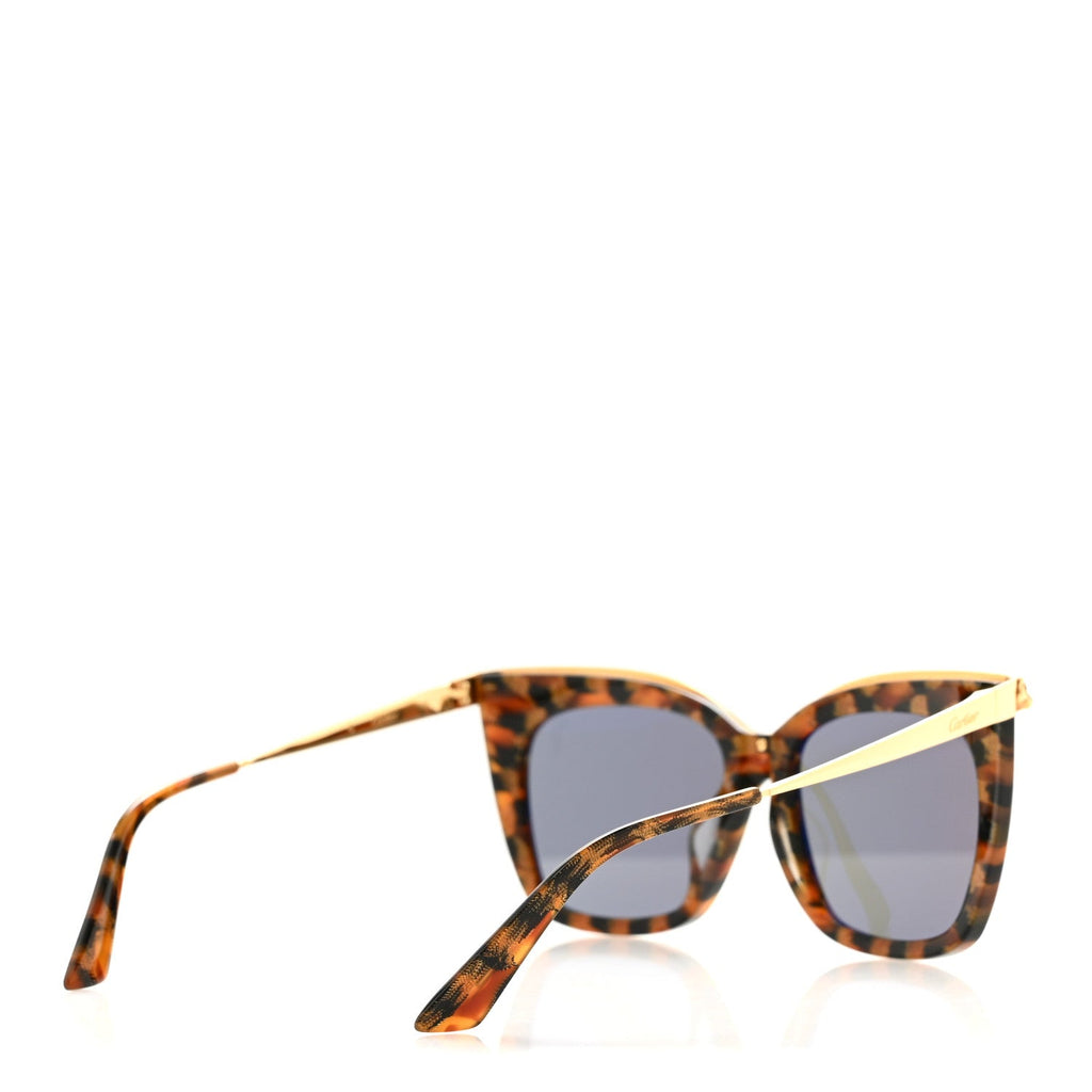 Acetate Metal Panthere Cartier Sunglasses CT0030SA Tortoise