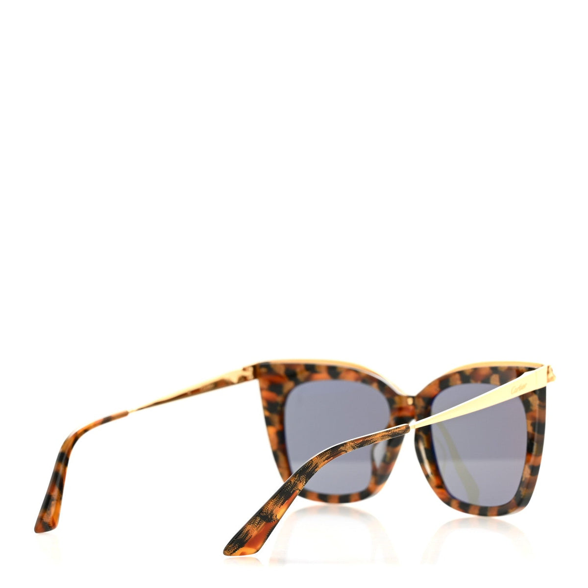 Acetate Metal Panthere Cartier Sunglasses CT0030SA Tortoise