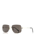 Metal Rimless C Decor Sunglasses CT0330S Silver