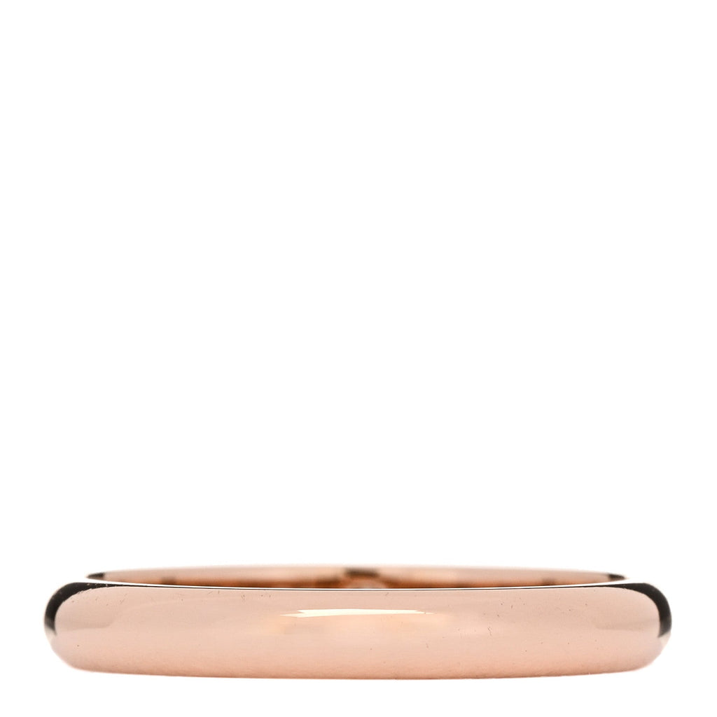 18K Pink Gold Diamond 2.6mm 1895 Wedding Band Ring 50 5.25