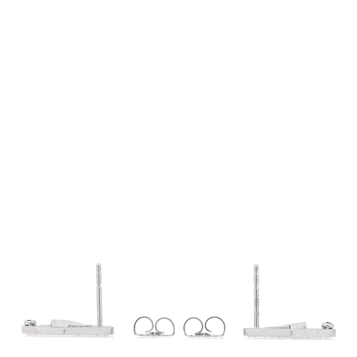 18K White Gold Diamond Diamante Earrings