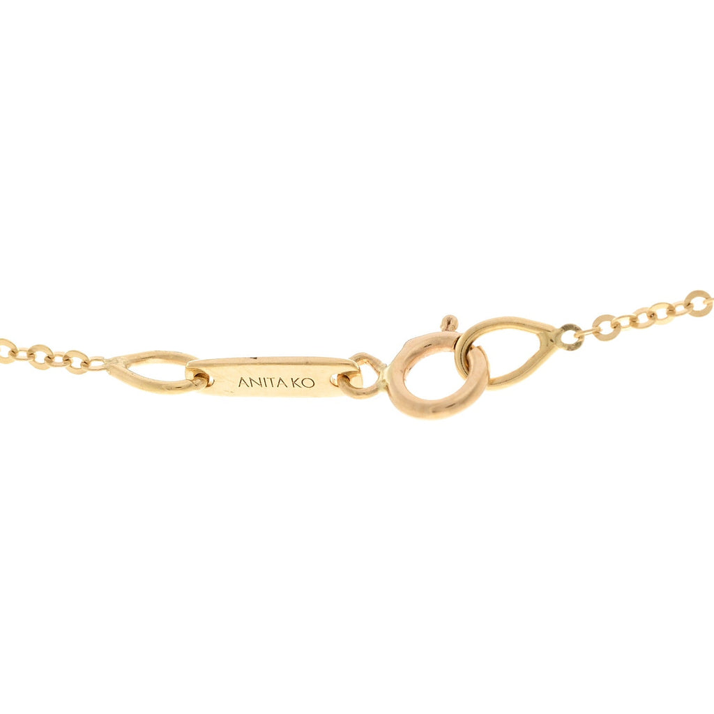 18K Yellow Gold Emerald Heart Necklace