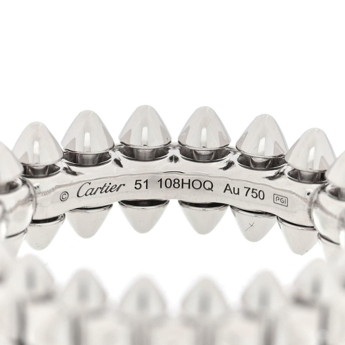 18K White Gold SM Clash De Cartier Ring 51 5.75