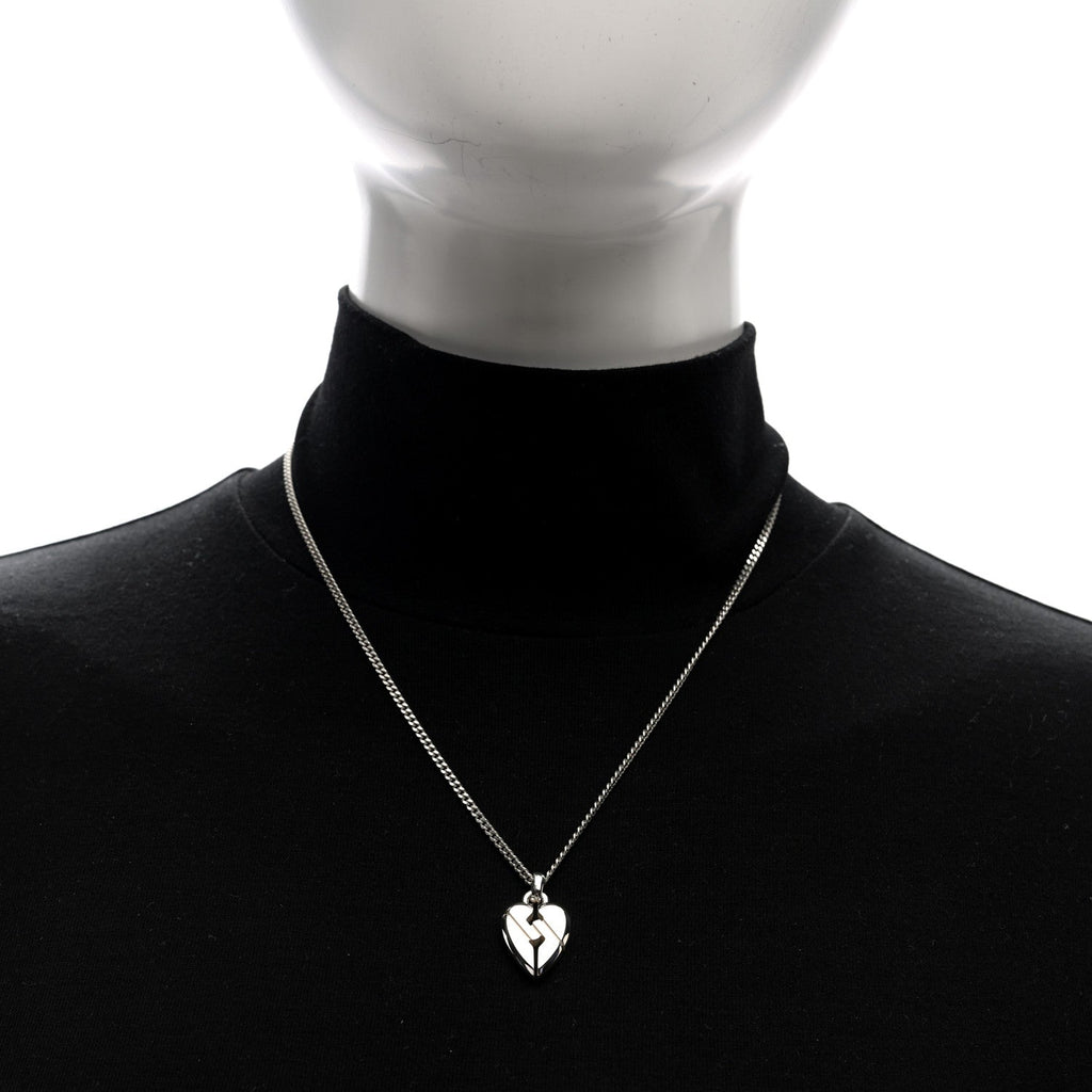 Sterling Silver Knot Heart Pendant Necklace