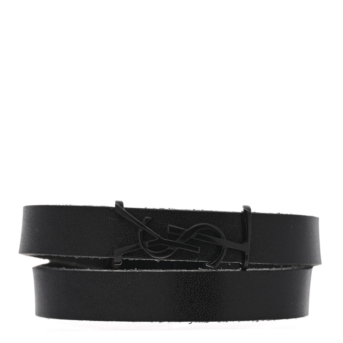 Calfskin Opyum Double Wrap Bracelet Black