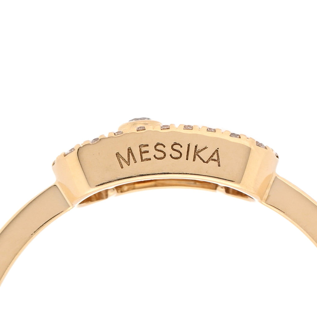 18K Yellow Gold Diamond Move Uno Pave Ring 54 6.75