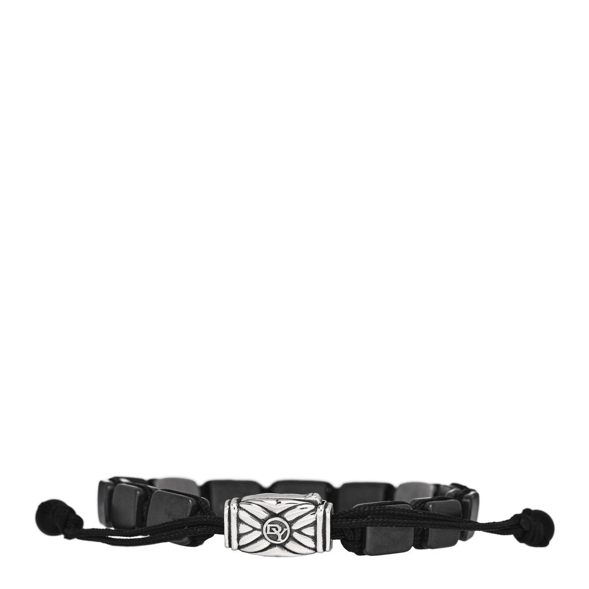 Sterling Silver Titanium Blue Sapphire Tile Station Bracelet