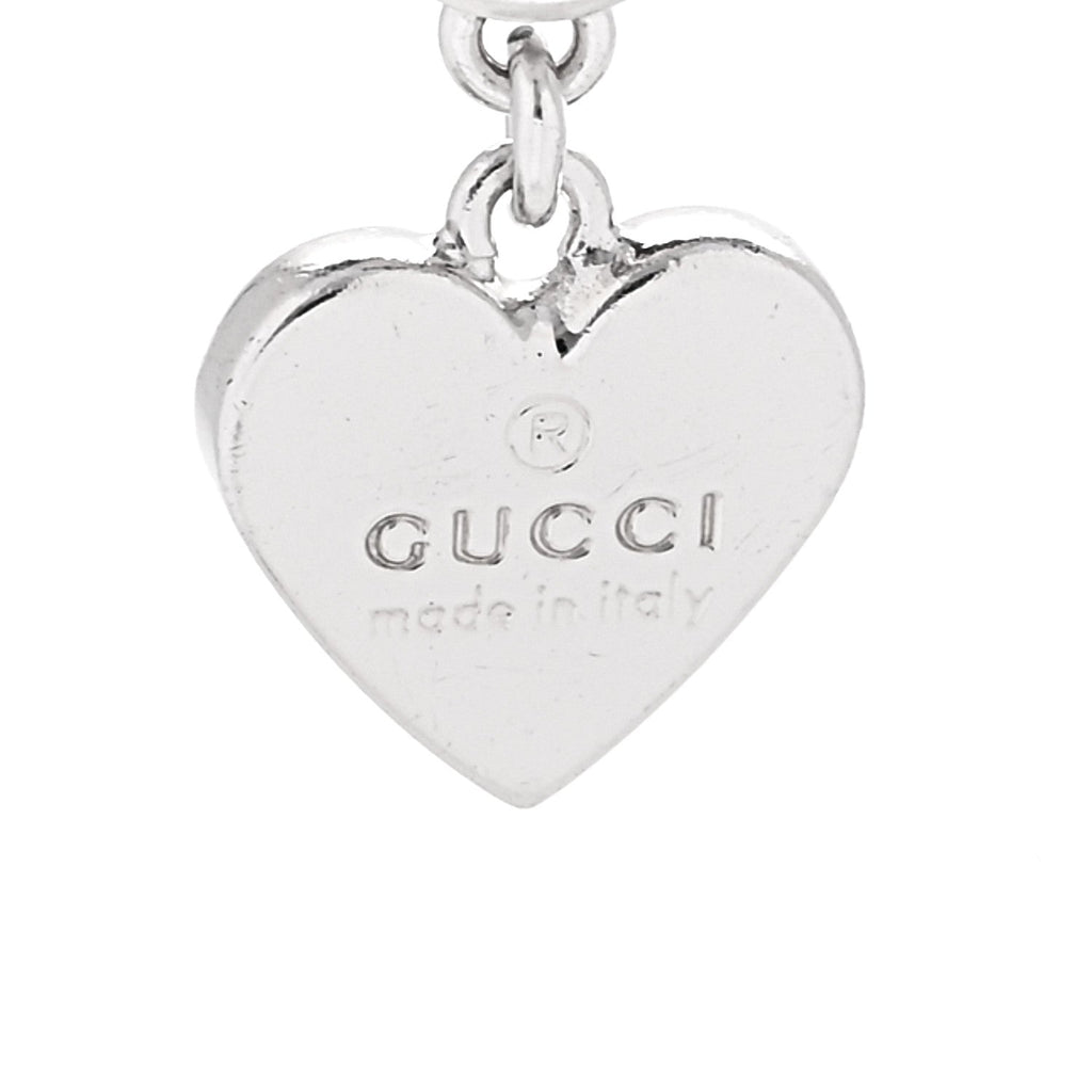 Sterling Silver Crystal Trademark Heart Pendant Necklace Red