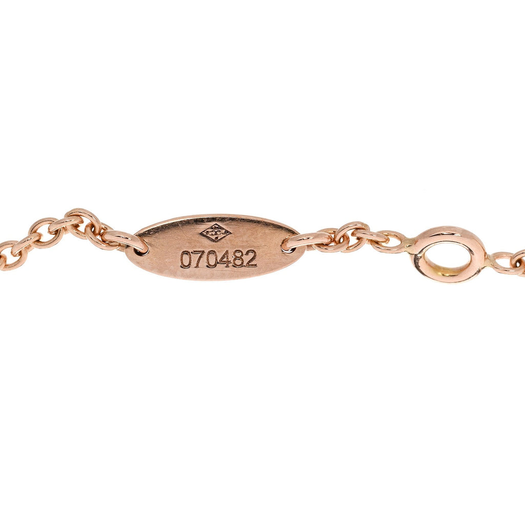 18K Rose Gold Diamond Black Onyx Rose Des Vents Bracelet
