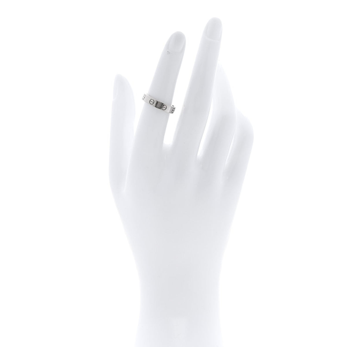 18K White Gold Diamond 4mm LOVE Wedding Band Ring 47 4.25 51 5.75