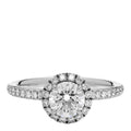 Platinum Diamond .57ct The One Round Brilliant Micropave Engagement Ring 47 4