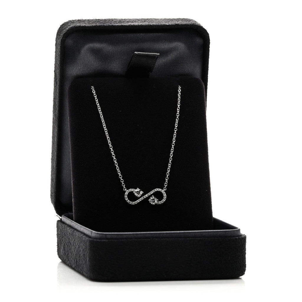 Platinum Diamond Enchant Scroll Necklace