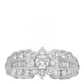 Platinum Diamond 1.02ctw Flower Ring 50 5.25