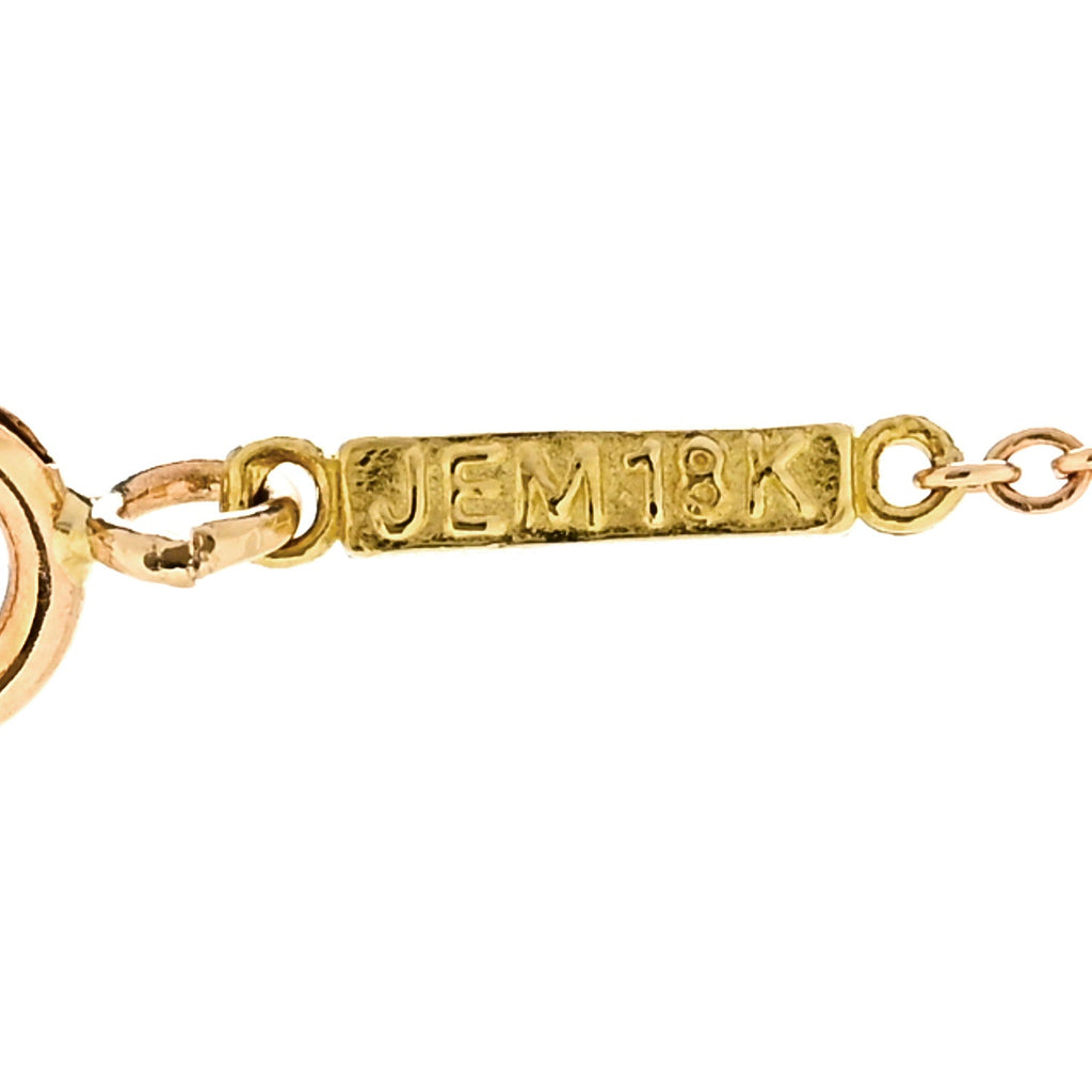 18K Yellow Gold Lapis Lazuli Bar Pendant Necklace