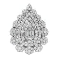 18K White Gold Diamond 4.70ctw Multi Shape Cocktail Ring  56 7.5