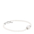 18K White Gold Diamond Akoya Cultured Pearl 9.5mm Bracelet