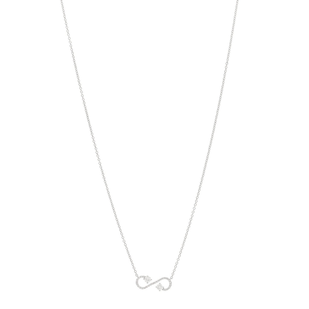 Platinum Diamond Enchant Scroll Necklace