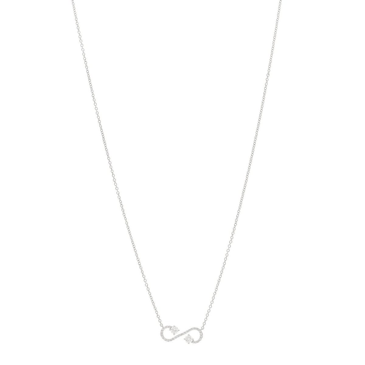 Platinum Diamond Enchant Scroll Necklace