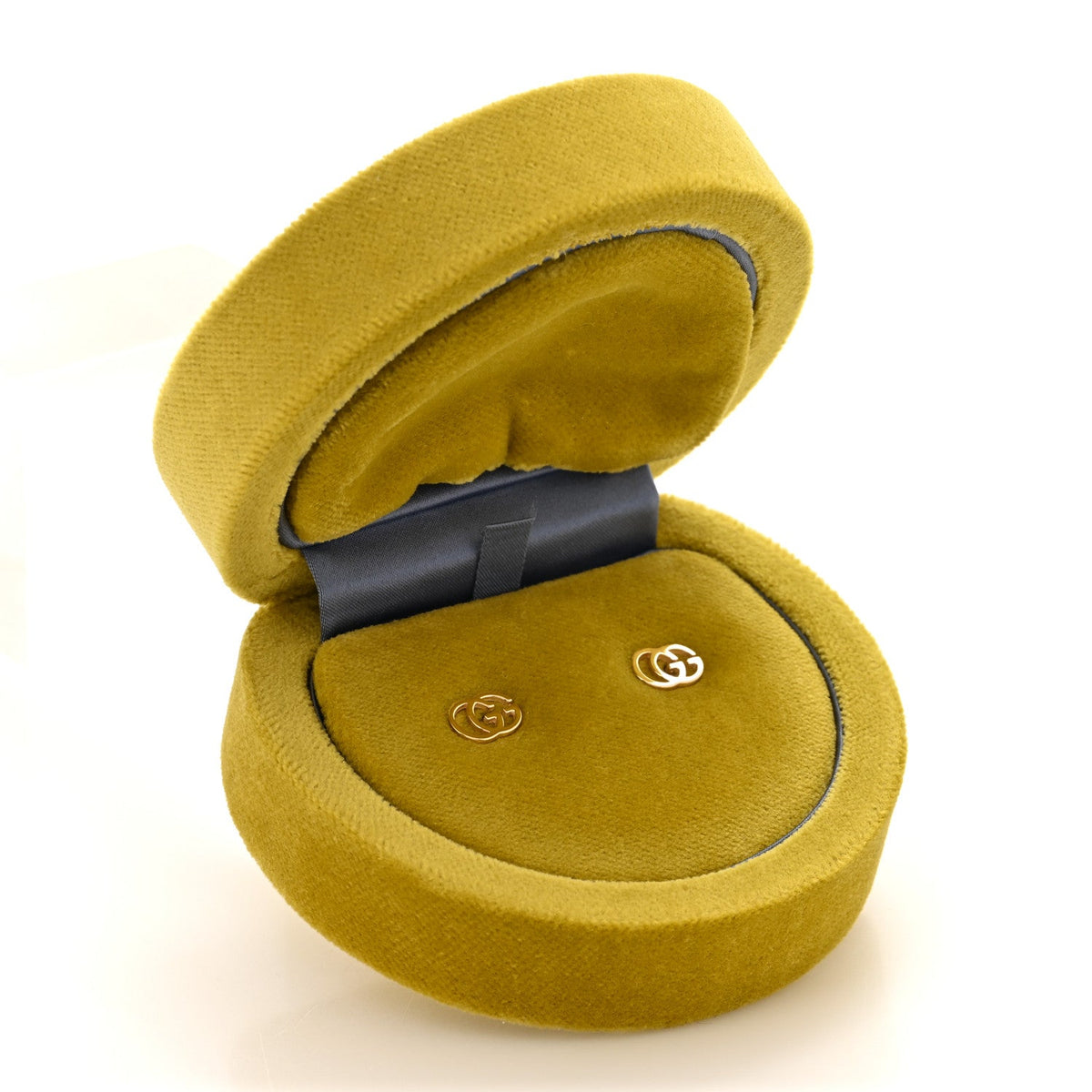 18K Yellow Gold GG Tissue Stud Earrings