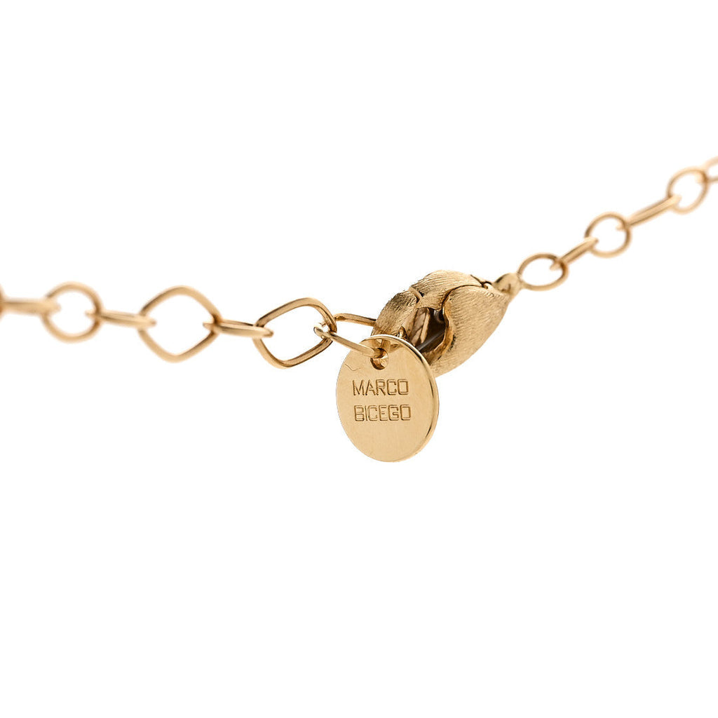 18K Yellow Gold Lunaria 5 Leaf Necklace