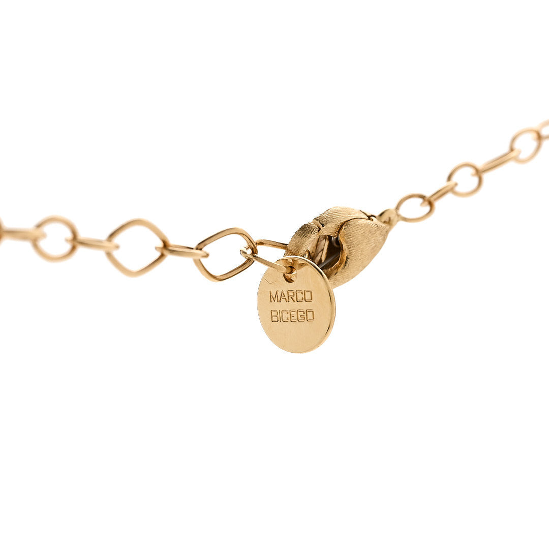 18K Yellow Gold Lunaria 5 Leaf Necklace