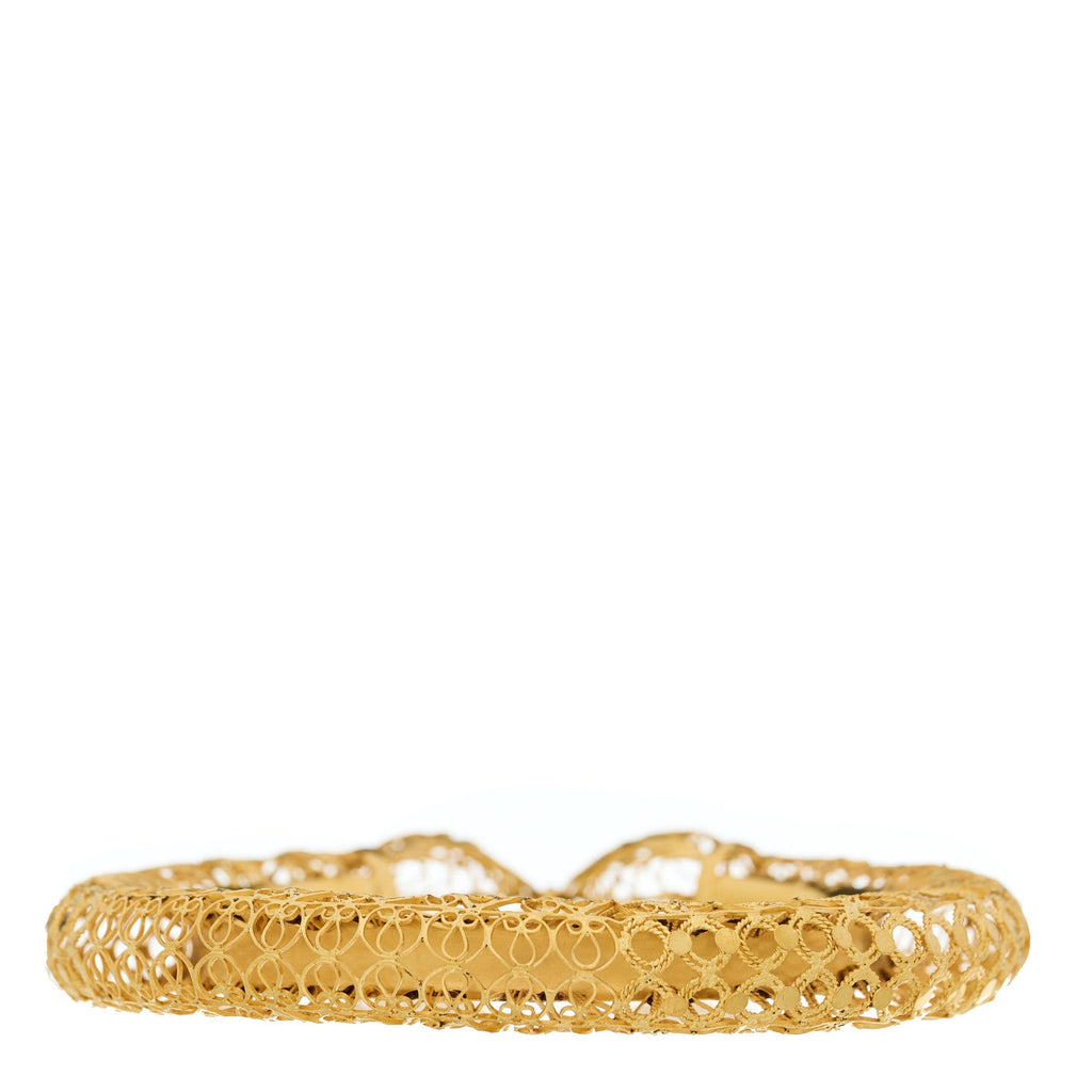 22K Yellow Gold Filigree Bangle Bracelet