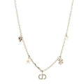 Crystal Petit CD Lucky Charms Necklace Silver